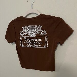 Budweiser Graphic Cropped Tee